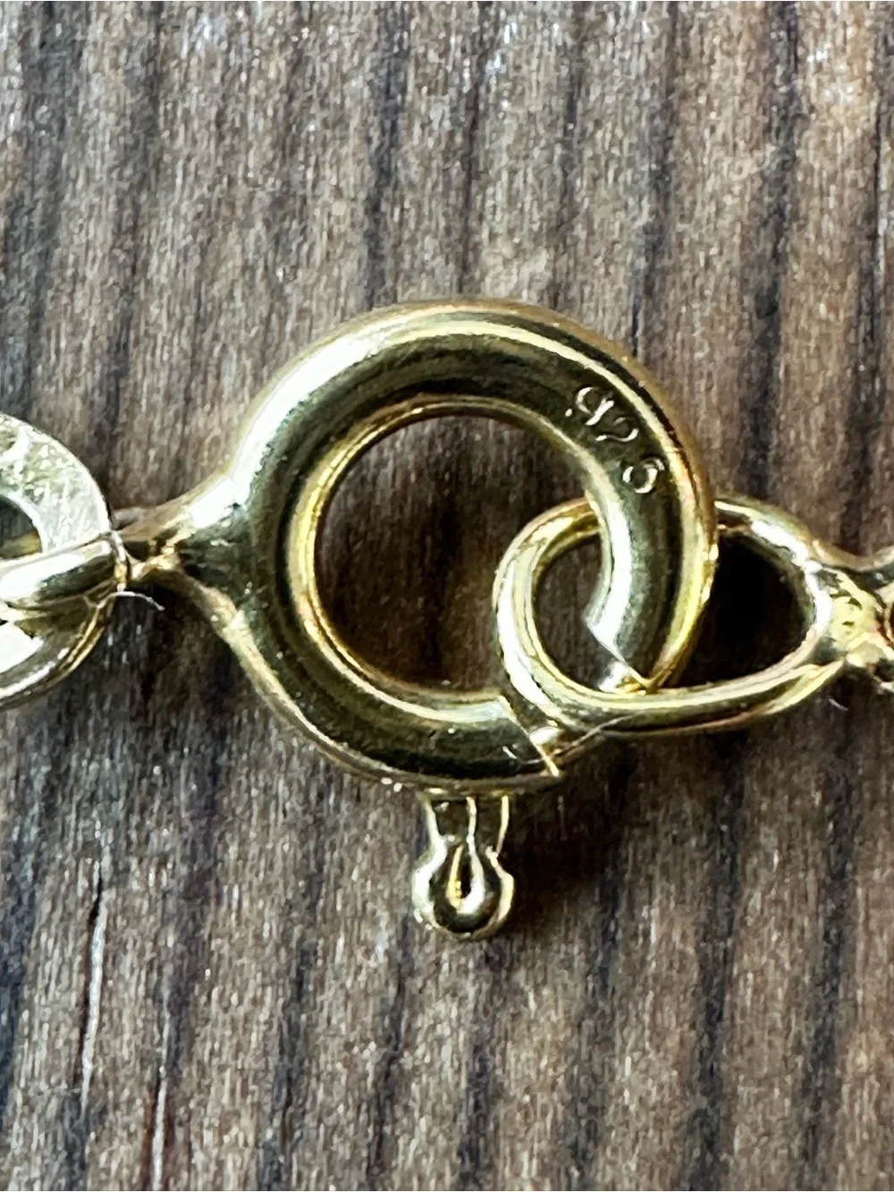 VINTAGE 22 Inch 14 KT Yellow Gold Vermeil 925 Italian Silver Figaro Chain